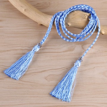 古風發帶流蘇腰帶漢服古裝雙頭腰飾連衣裙配飾宮絳民族風編織頭飾