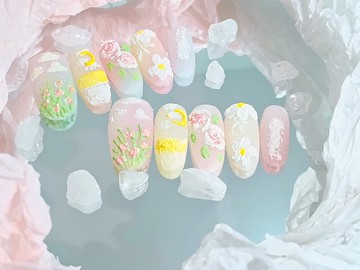 【YUE】霧春花語-月靈柔霧花系穿戴甲   M碼