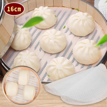 《全新品 出清特賣》 EZlife 不沾黏氣炸鍋(16cm)可重複用矽膠蒸籠墊 x10片/組 (快)