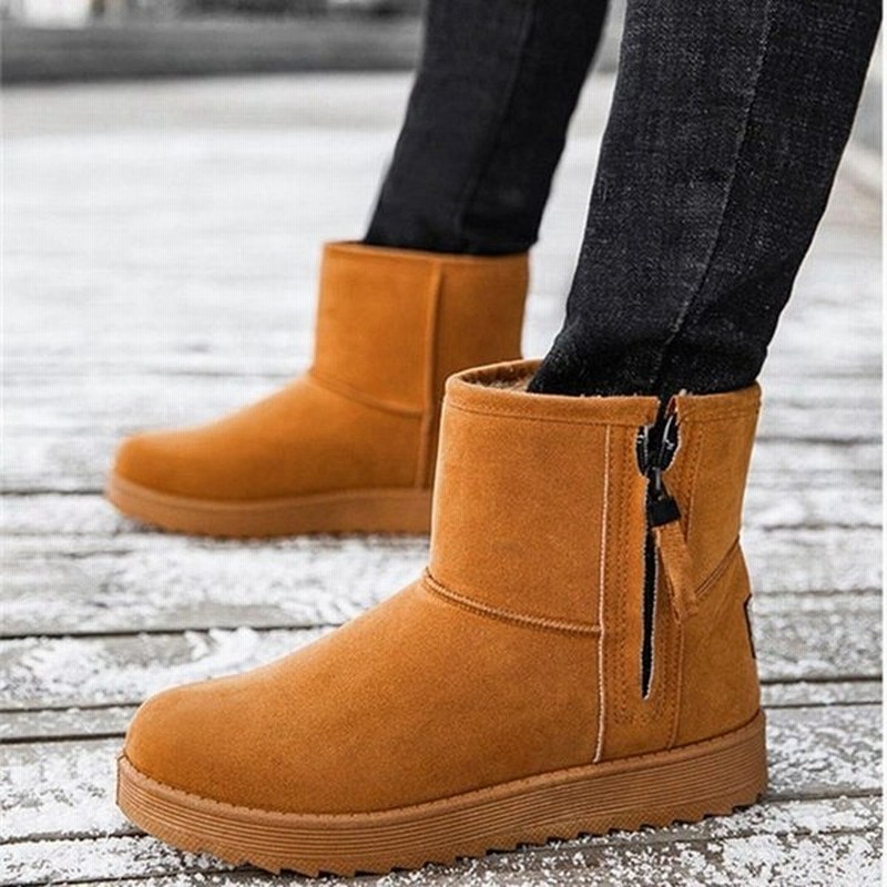 ムートンブーツメンズカジュアルブーツシューズ靴暖かいあったかメンズファッションムートンショートブーツファーブーツギフトファスナー付き 通販 Lineポイント最大get Lineショッピング