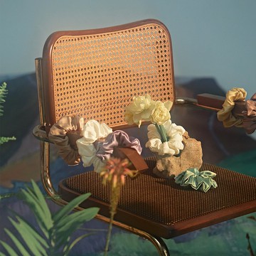 真絲發圈高級感 扎綁頭發大腸發圈女 設計感頭繩發