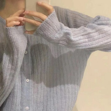 纖婕芙針織開衫上衣女2022秋季新款韓版溫柔風小個子寬松長袖毛衣