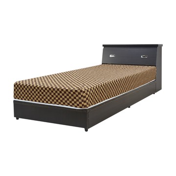 傢俱工場-簡約風 插座房間三件組(床頭+六分床底+床墊)-單大3.5尺梧桐