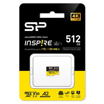 Silicon Power 廣穎電通 高速4k UHS-I U3 A2高速讀寫記憶卡 空拍機/Gopro專用  1個  512GB