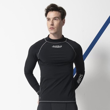 莫妮娜 台灣製 水陸兩用長袖防曬水母上衣  (男女適穿)中性款 四針併縫 黑 -3L