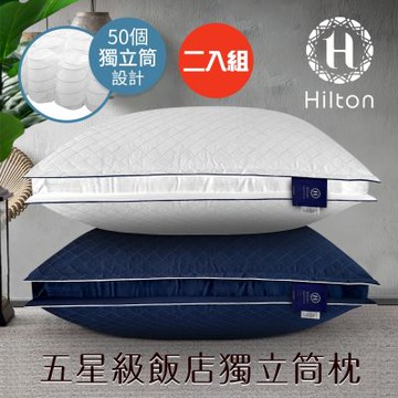 【Hilton 希爾頓】極度舒適乳膠獨立筒枕/二入組/二色任選(乳膠枕/獨立筒枕/舒柔枕)(B0110)