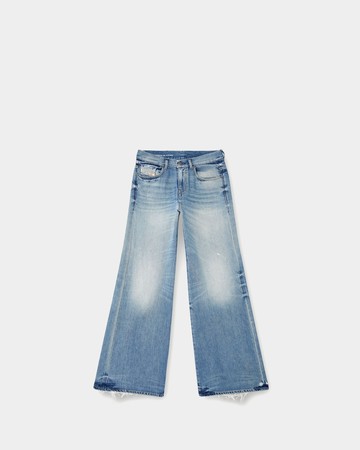 DIESEL 刷白高腰喇叭牛仔褲 - 28