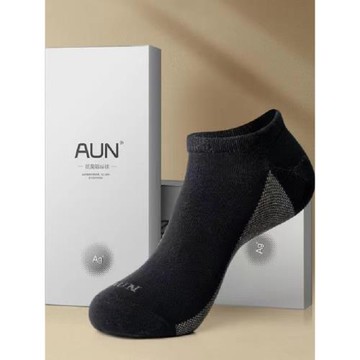 AUN防臭襪子男銀離子抗菌銀絲襪 四季款棉質透氣納米銀七天防臭襪