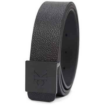 CK 2023男時尚LOGO標誌扁牌黑色皮帶(預購)