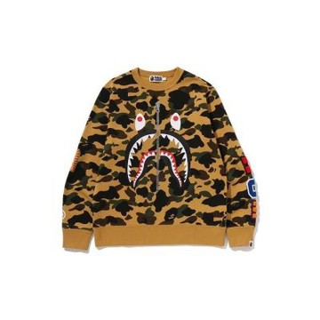 Bape 1st Camo Shark Sweat Shirt 黃迷彩 大學T 長袖 BAPE-503 [台灣現貨]