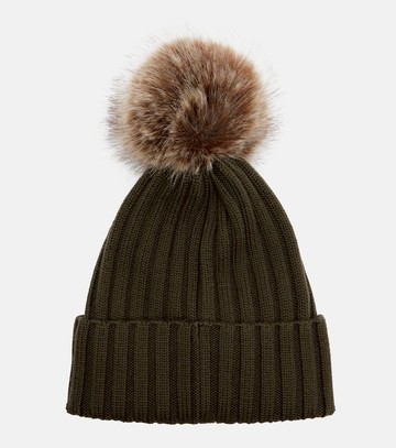 Moncler Logo virgin wool beanie