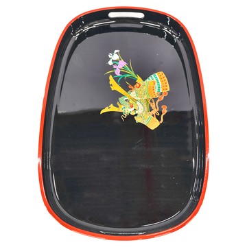 托皿-日本制 漆器  48 x 31.5 x 4cm  將軍紅邊 黑色  1個