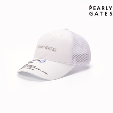 【ṔEARLY GATES】白色輕量透氣舒適快乾材質男女適用款高爾夫球帽 JLV07305