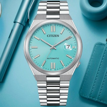 CITIZEN星辰 Mechanical系列 青春撞色 簡約機械腕錶 40mm/NJ0151-88M