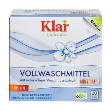 Klar  德國環保居家清潔 Klar 天然皂菓子洗衣粉(適合白色或原色料衣物) 1.1kg (KL010)