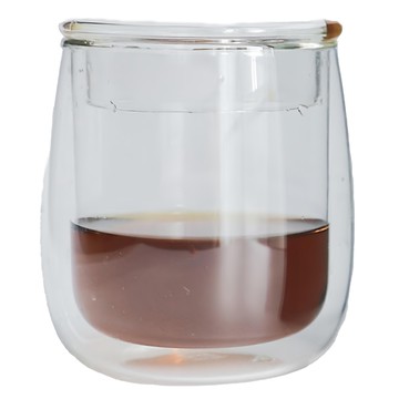 SIMPLEREAL 想望咖啡 TAMAGO 雙層玻璃杯 330ml 附杯蓋  1個