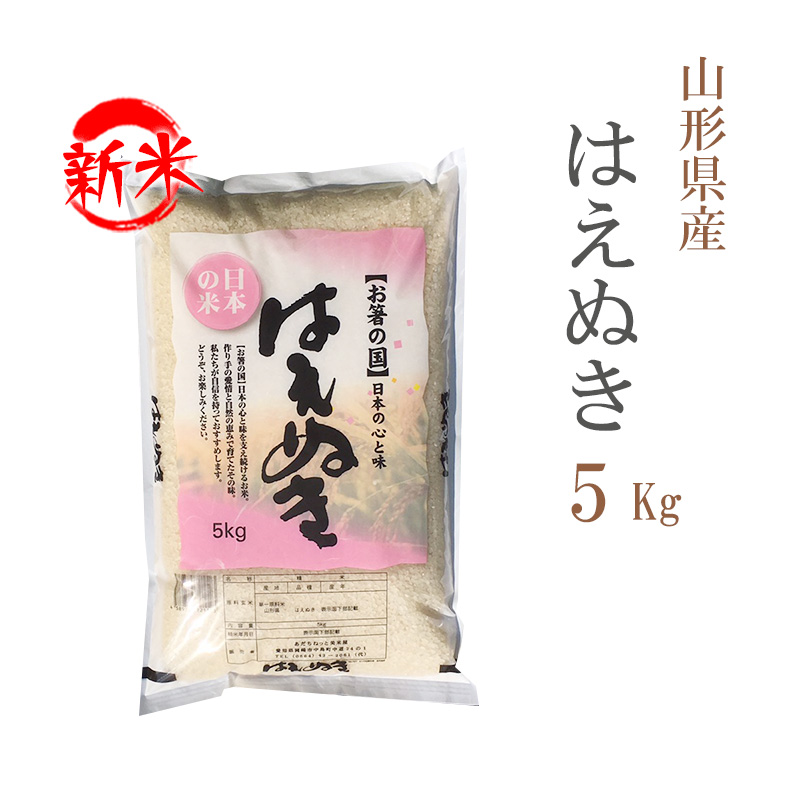 新米 米 白米 5kg はえぬき 山形県産 令和5年産 はえぬき お米 5キロ 安い 送料無料