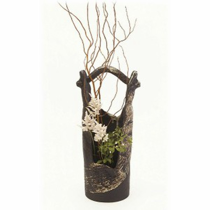 信楽焼陶器 花瓶 花器 花入陶器花瓶 陶器花入れ 陶器花器 信楽焼花瓶 信楽焼花入れ 信楽焼花器 澄 すみ 高58 0cm 通販 Lineポイント最大1 0 Get Lineショッピング