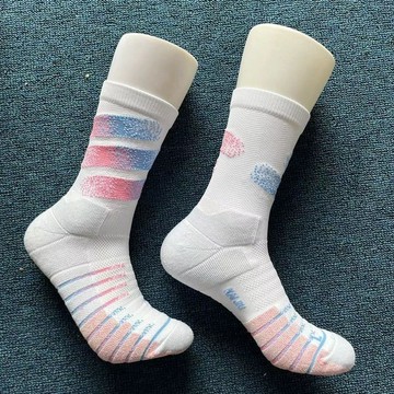 1號倉庫 男士中筒襪 純棉襪子男 棉花糖全城籃球鞋配襪毛巾底精英襪高幫加厚實戰專業運動籃球襪 針織襪 透氣長襪