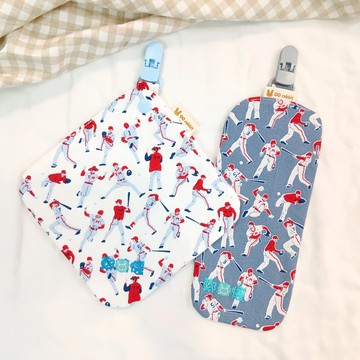 棒球隊-2色可選。雙面日本棉布附夾手帕 (可繡名字)