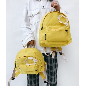 後背包 春夏清新牛津布後背包女百搭純色中大小學生背包書包女性包包