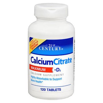 21st Century Calcium Citrate Maximum + D3 Tablets 120 Tabs by 21st Century