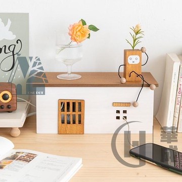 ⚡⚡ 造房子 實木收納盒 路由器收納  電線收納盒 整理線盒 插排數據線收納 插座收納盒