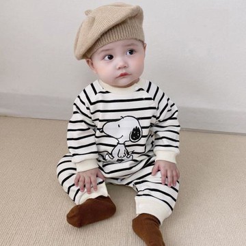 男女寶寶連體衣春秋季童裝長袖薄款嬰兒衣服新生兒包屁衣外出服潮