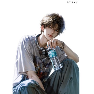 【8 月新品】07-137-0100 人物貼紙 簡約夏日男子