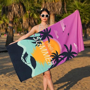 外貿印花浴巾沙灘巾旅行海邊ins風女男夏季游泳洗澡毛巾速干吸水