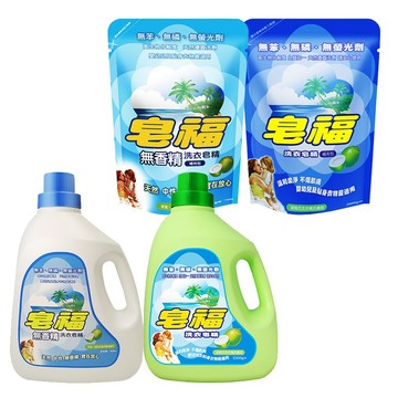 【蝦皮直營】皂福 洗衣皂精 瓶裝3300g/ 補充包2000g 天然/無香精