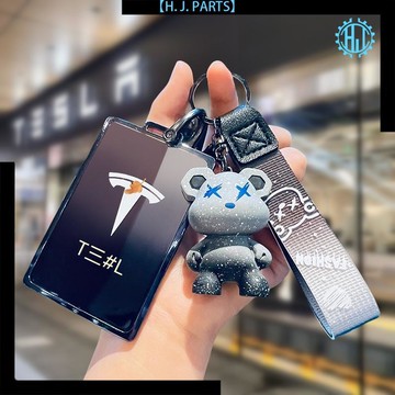 【臺灣出貨】適用於Tesla特斯拉model3/Y鑰匙套卡套model-s汽車高檔卡片殼包扣