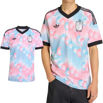 Adidas RBFA A JSY W 男款 粉藍色 世界盃 比利時 客場 球衣 吸濕 排汗 短袖 JM8386