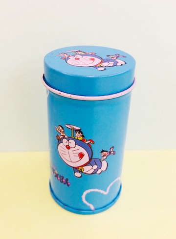 【震撼精品百貨】Doraemon_哆啦A夢~Doraemon圓鐵盒-飛