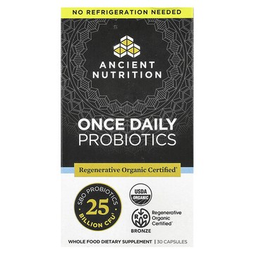 Ancient Nutrition, 每日一次益生菌，30 粒素食膠囊
