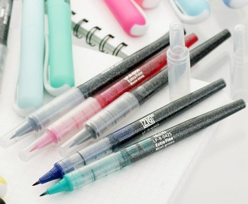 Kuretake吳竹.COCOIRO美文筆書信筆纖維軟毛筆芯12色走珠筆芯