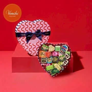 【Venchi】一口甜蜜，一份心意｜心型精選巧克力 21入｜情人禮、告白禮、甜蜜好禮、送禮首選｜🚚快速出貨