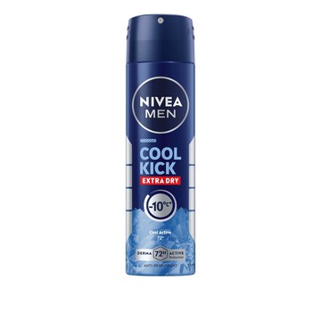 NIVEA妮維雅男士止汗爽身噴霧瞬間酷涼系列麝香150ml
