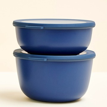 Mepal Cirqula 圓形密封保鮮盒 3L(深)-丹寧藍