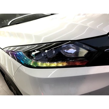 小馬汽車工坊_HONDA 本田 HRV_有色透明車燈眉_DIY燈眉貼