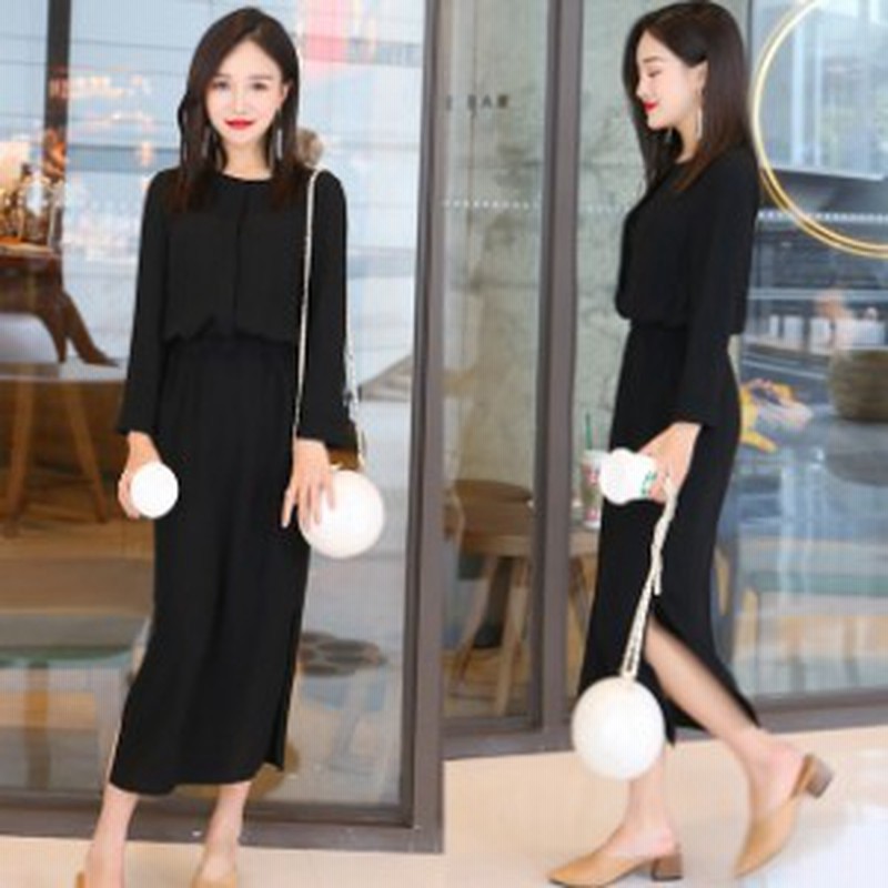 シフォン ワンピース スリット セクシー フォーマル 黒 ブラック 春 春夏 秋冬 入学式 卒業式 小柄 小さいサイズ 小さい 服 通販 Lineポイント最大1 0 Get Lineショッピング