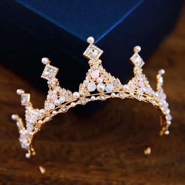 兒童公主生日皇冠頭飾水鉆發飾舞臺表演配飾花童配飾品