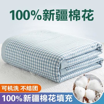 正宗新疆棉花被棉被被芯夏被空調被夏涼被單雙人薄被子可機洗夏季
