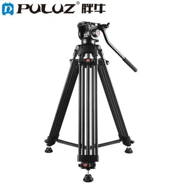 PULUZ胖牛 鋁合金攝影三角架 80-160cm攝像機腳架含液壓阻尼云臺