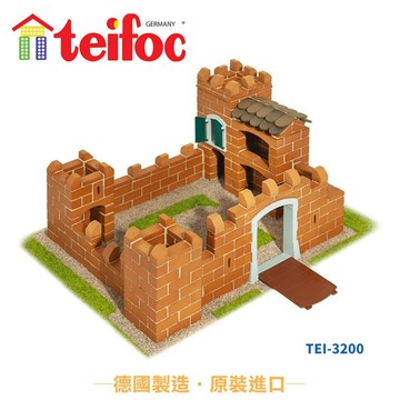 【出清品】71_teifoc DIY益智磚塊建築玩具, TEI3200, 德式古堡, 3.2kg, 1組