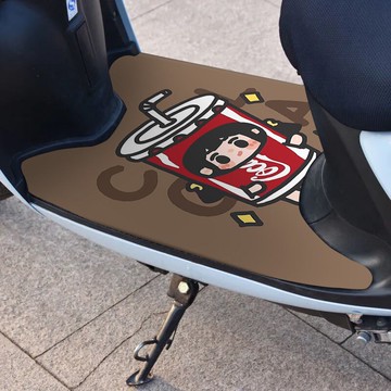 通用電動自行車電摩踏板車腳墊雅迪愛瑪臺鈴腳踩墊腳墊自剪防濺