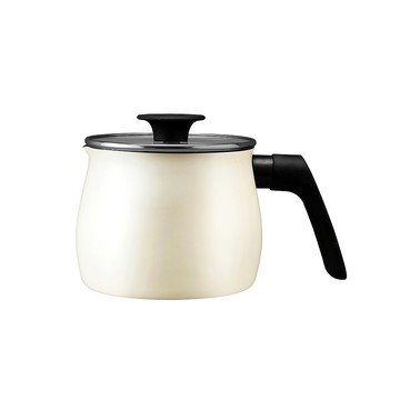 日本IRIS 鑽石不沾單柄小湯鍋 MCP-14 白色