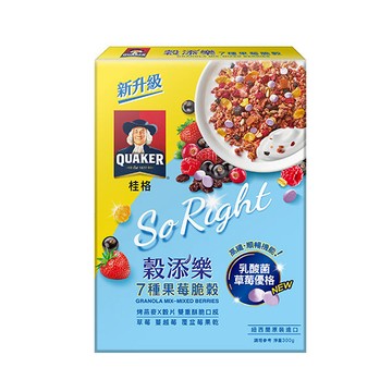 【桂格】穀添樂-7種果莓脆穀300g/盒 ?烤燕麥穀片+果乾  ⚡紐西蘭原裝進口