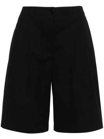 TOTEME - knee-length twill shorts - women - Organic Cotton - 38 - Black