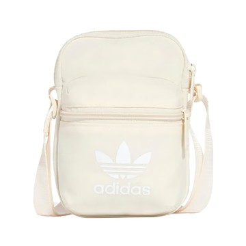 adidas 愛迪達 AC FESTIVAL BAG 斜背包 側背包  米白色  11.75 x 6.25 x 16.75cm